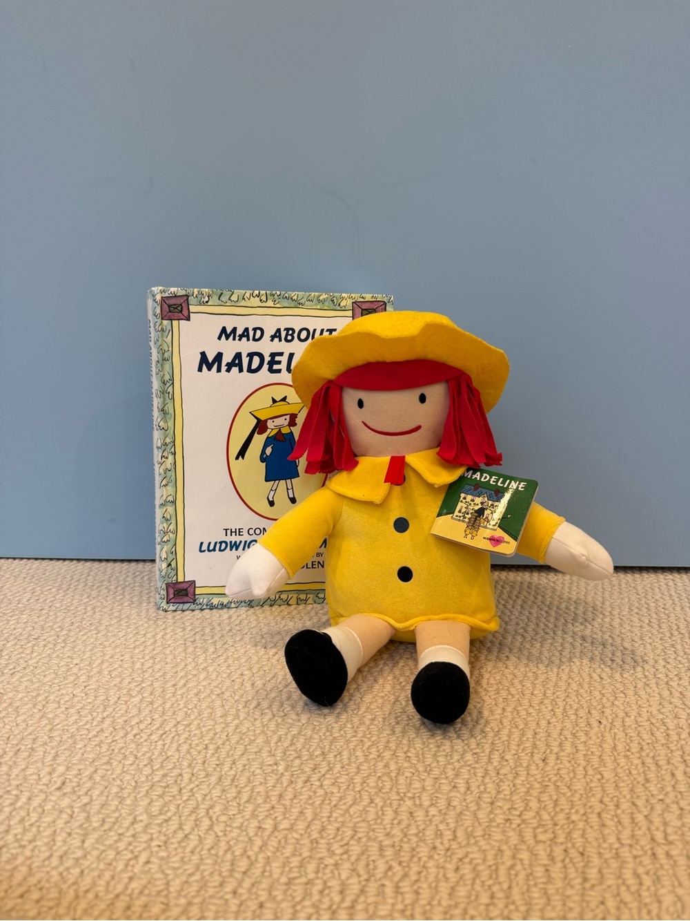 Madeline Plush Doll in Yellow Raincoat - with Mad About Madeline Book